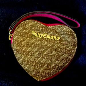 Small brown Juicy Couture change wallet Brown outside with gold lettering